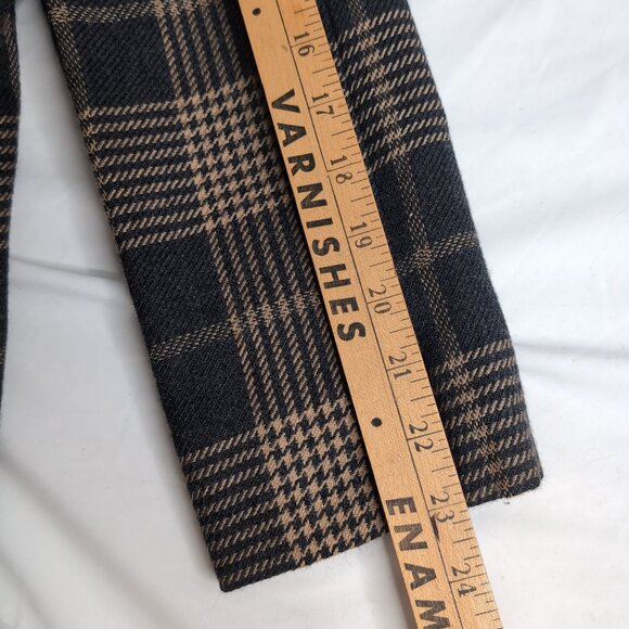 Aquascutum 2-Piece Suit Brown/Tan Houndstooth Skirt/Jacket 100% Wool, Size 8 - Picture 10 of 15